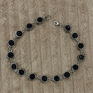 Elegant Black and Silver Choker